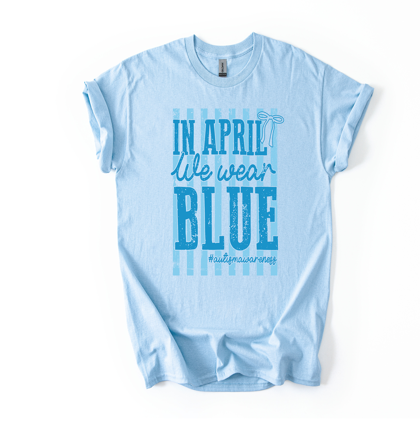 April Blue Unisex Light blue Gildan Tshirt