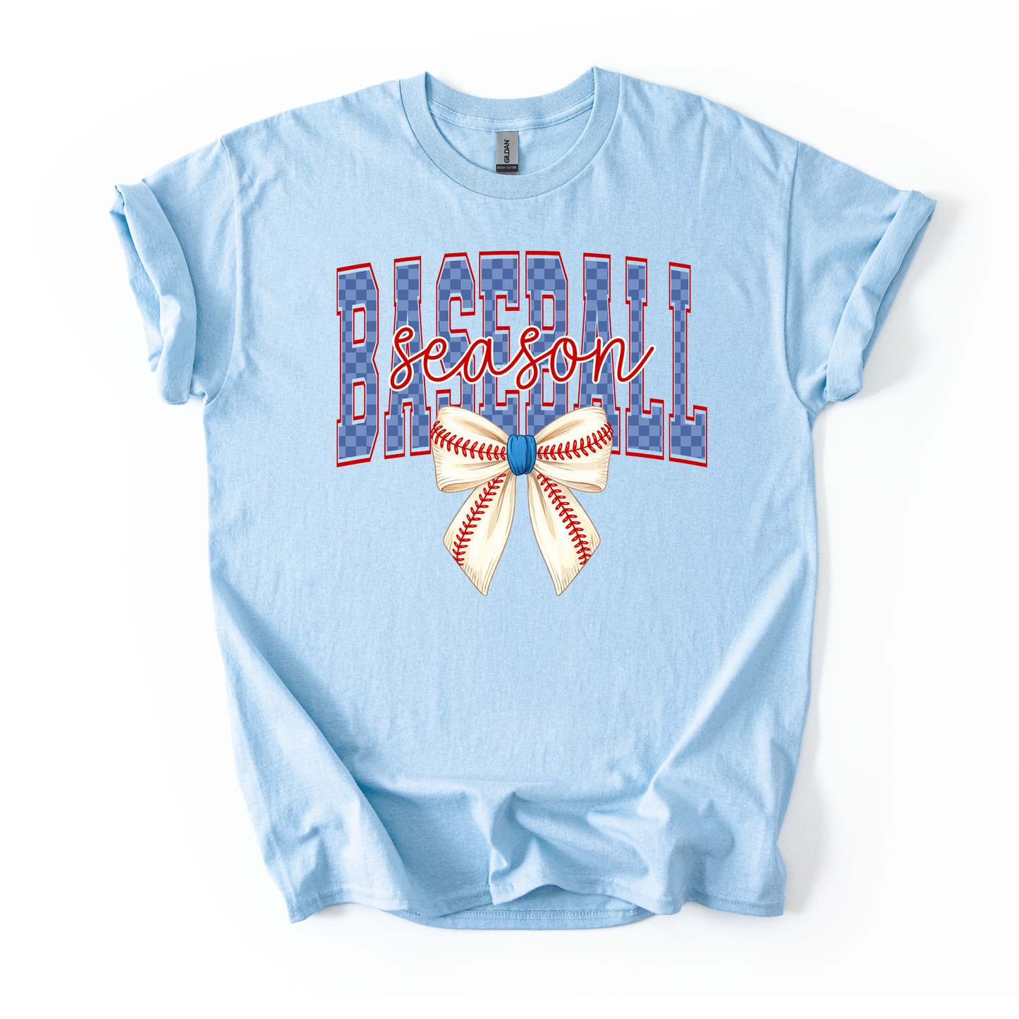 Baseball season unisex Light Blue Gildan Tshirt