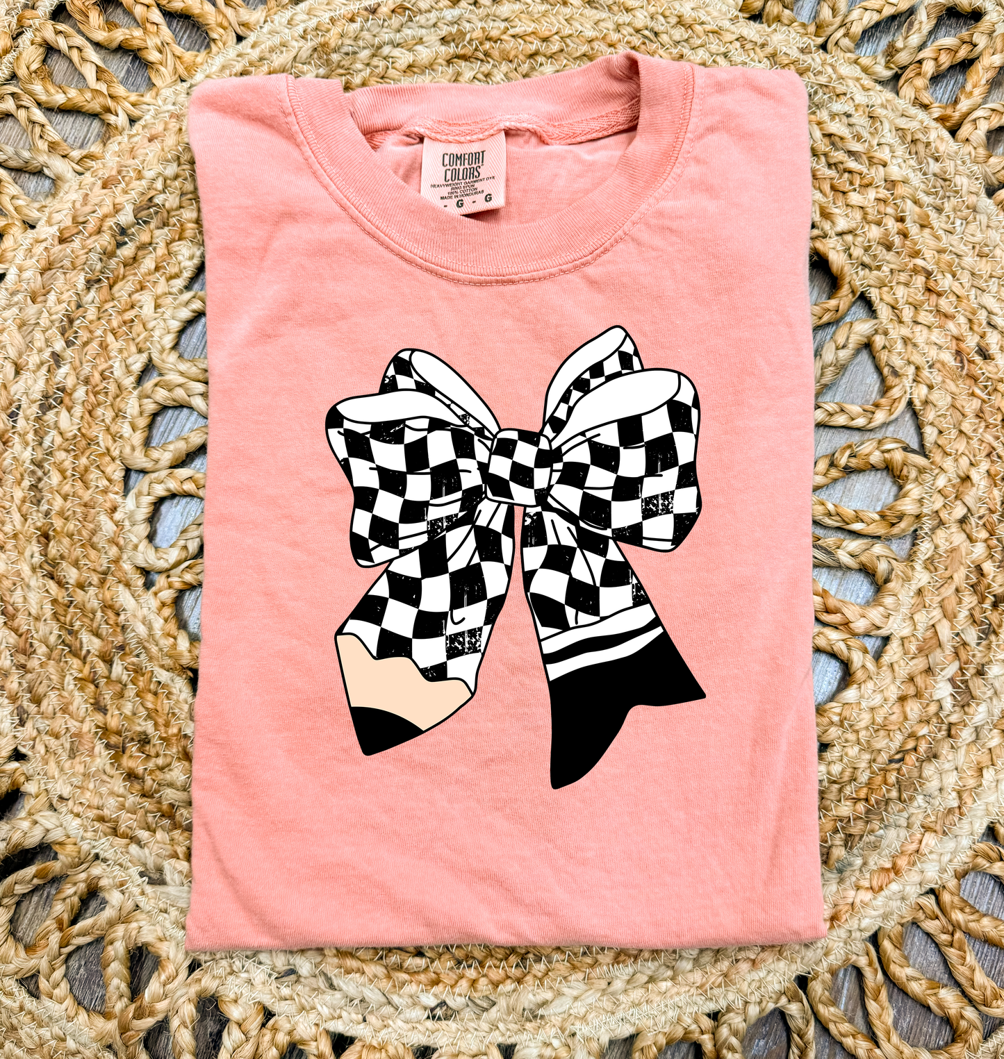 Checkered Pencil Unisex Comfort Colors Terracotta T shirt