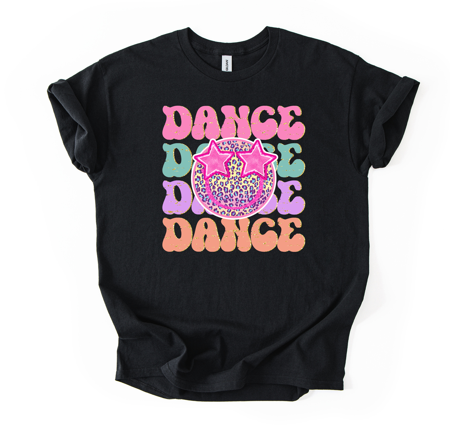 Dance Smiley Black unisex Gildan Tshirt