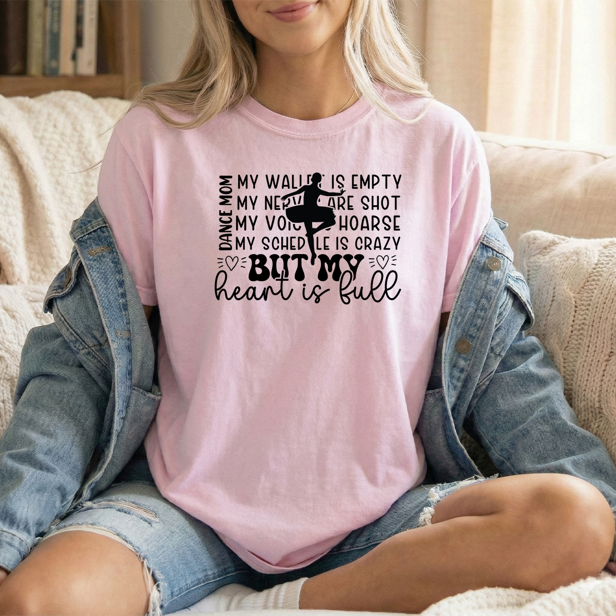 D mom heart full Blossom Tshirt