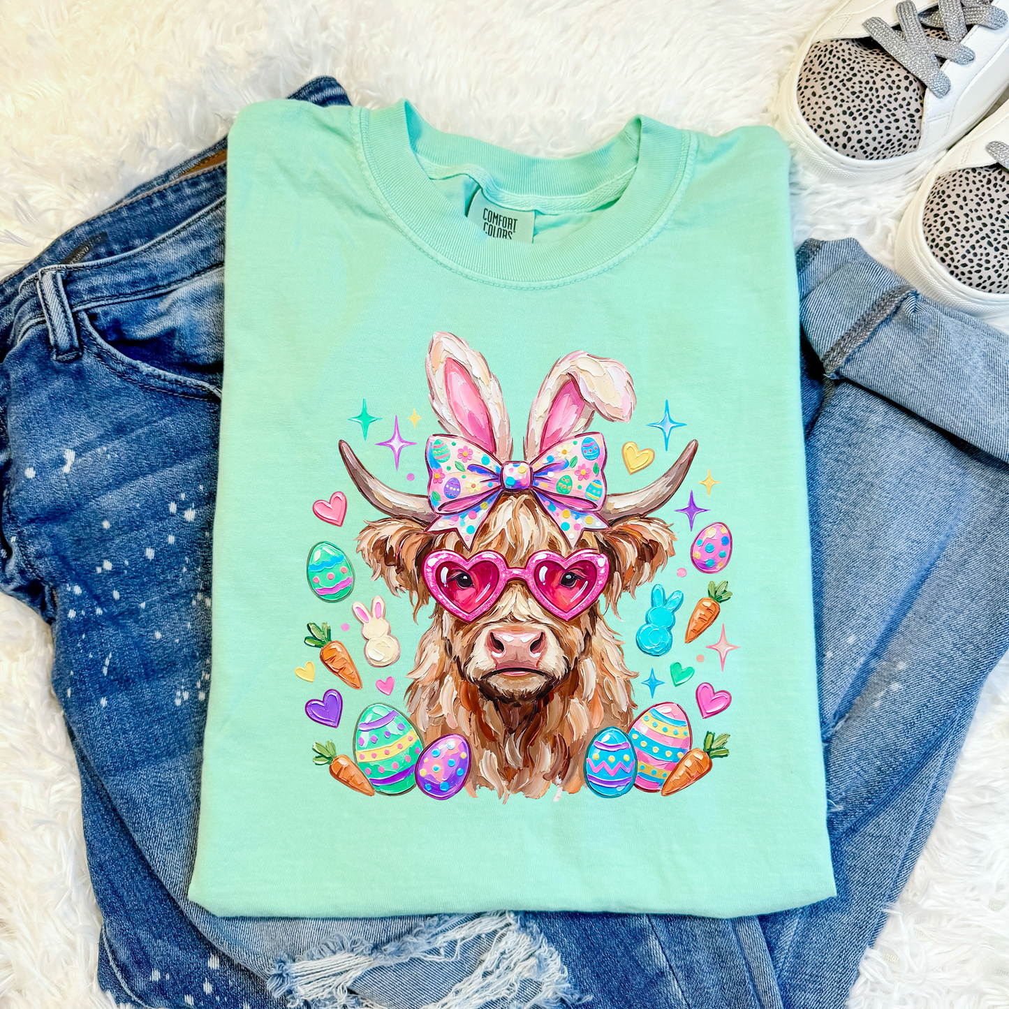 St Pats Cow Unisex Adult Island Reef Tshirt