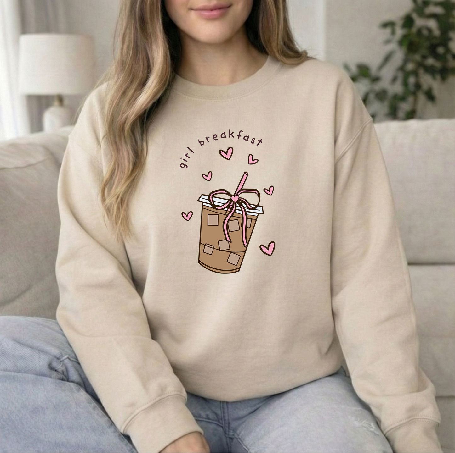 Girl Breakfast Sand Crewneck sweatshirt