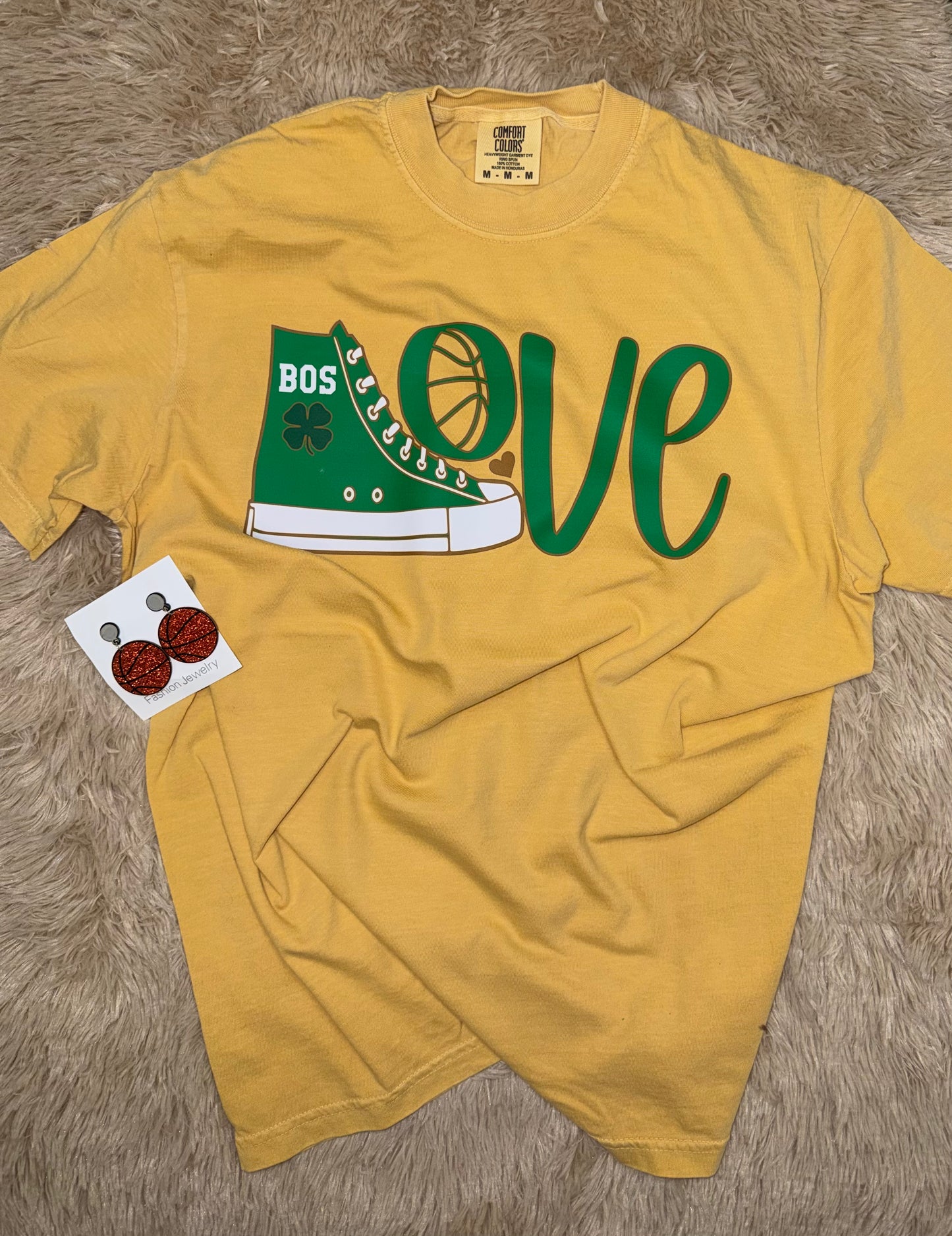 BOS Love Canvas Mustard T-shirt