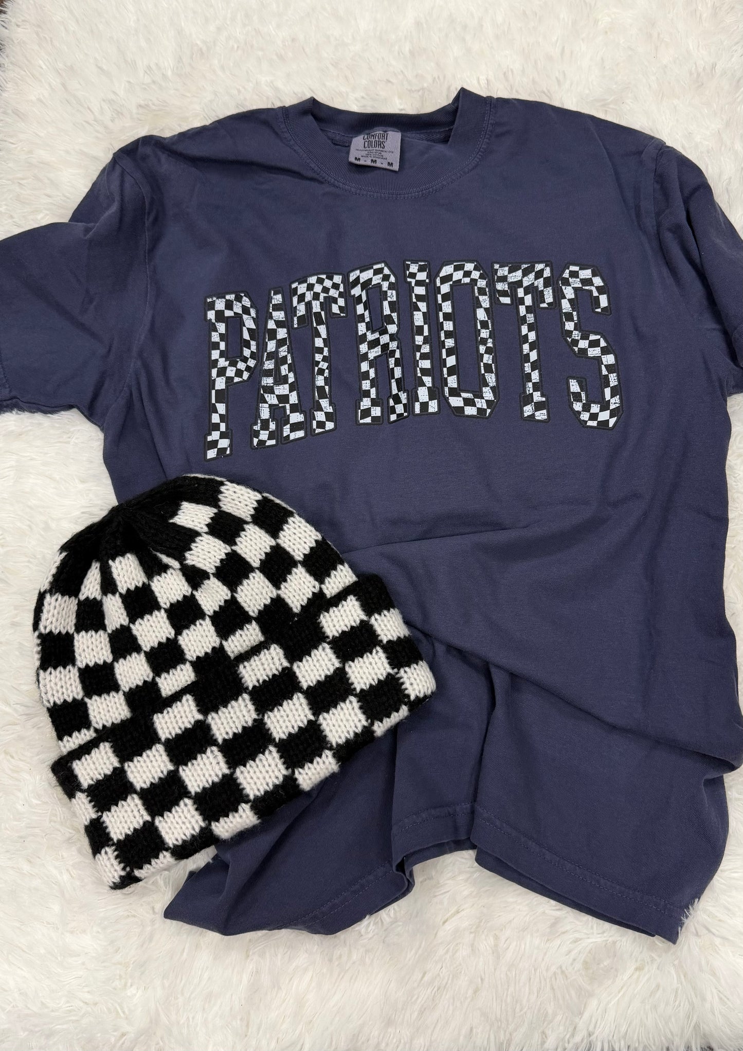 Patriots Checkered Denim T-shirt