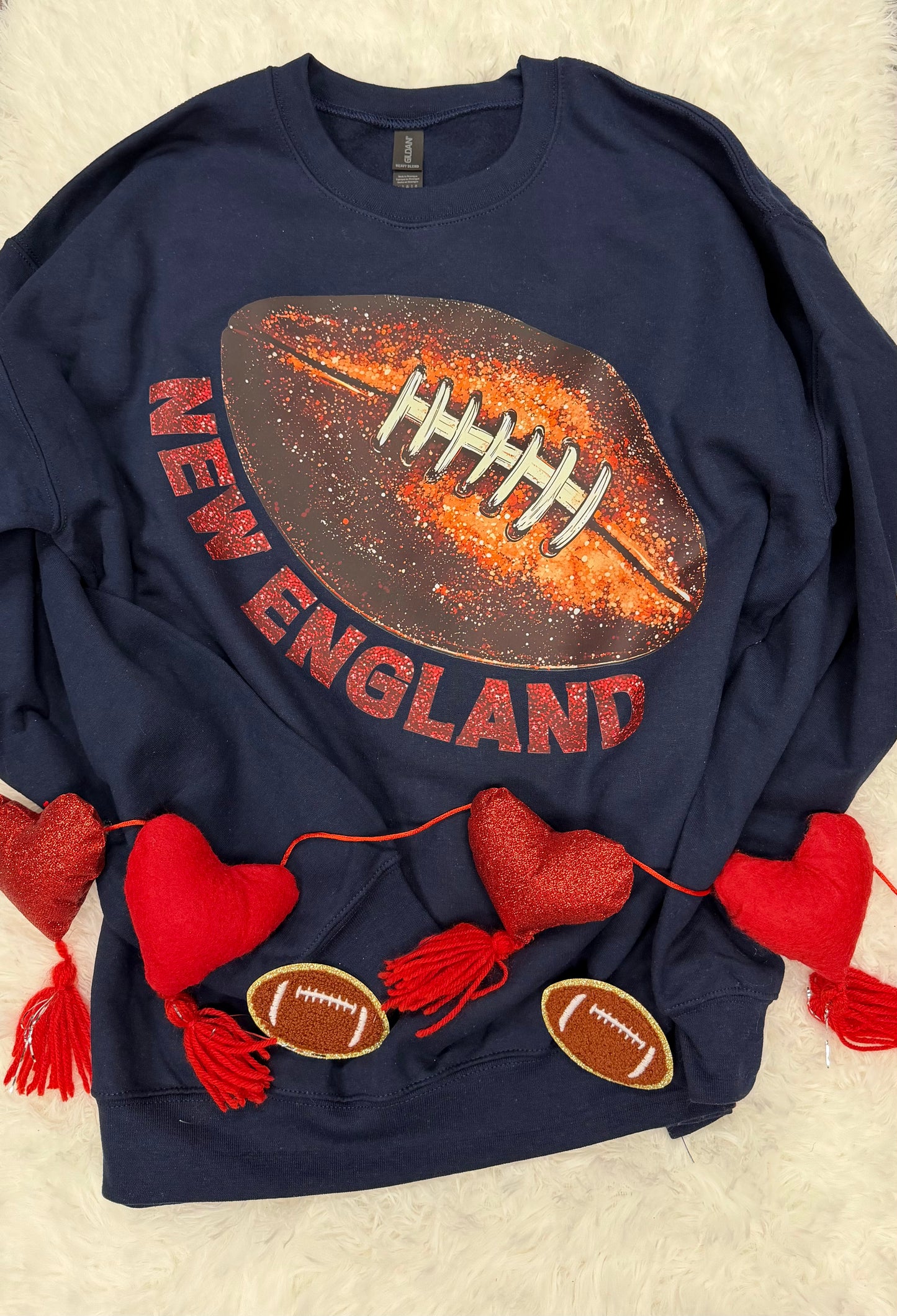 New England Football Navy Crewneck sweatshirt