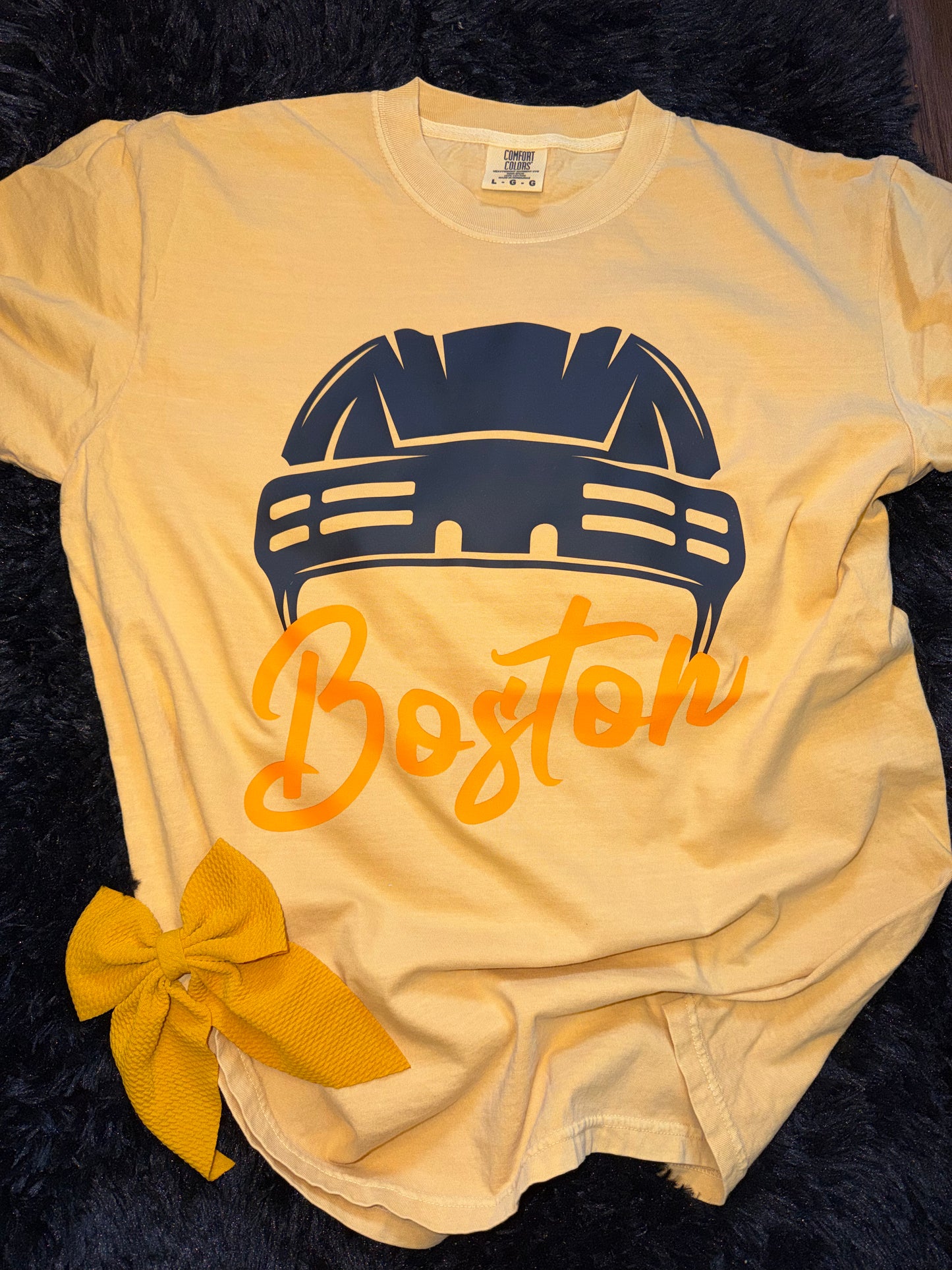 Boston Helmet Mustard Tshirt