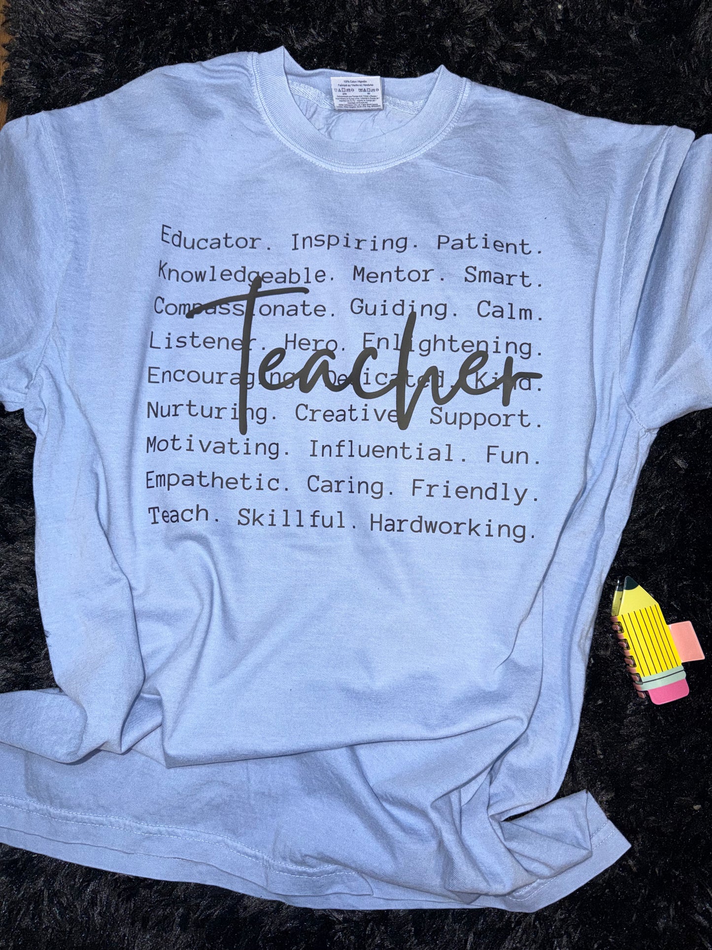 Teacher Definition Washed Denim Tshirt