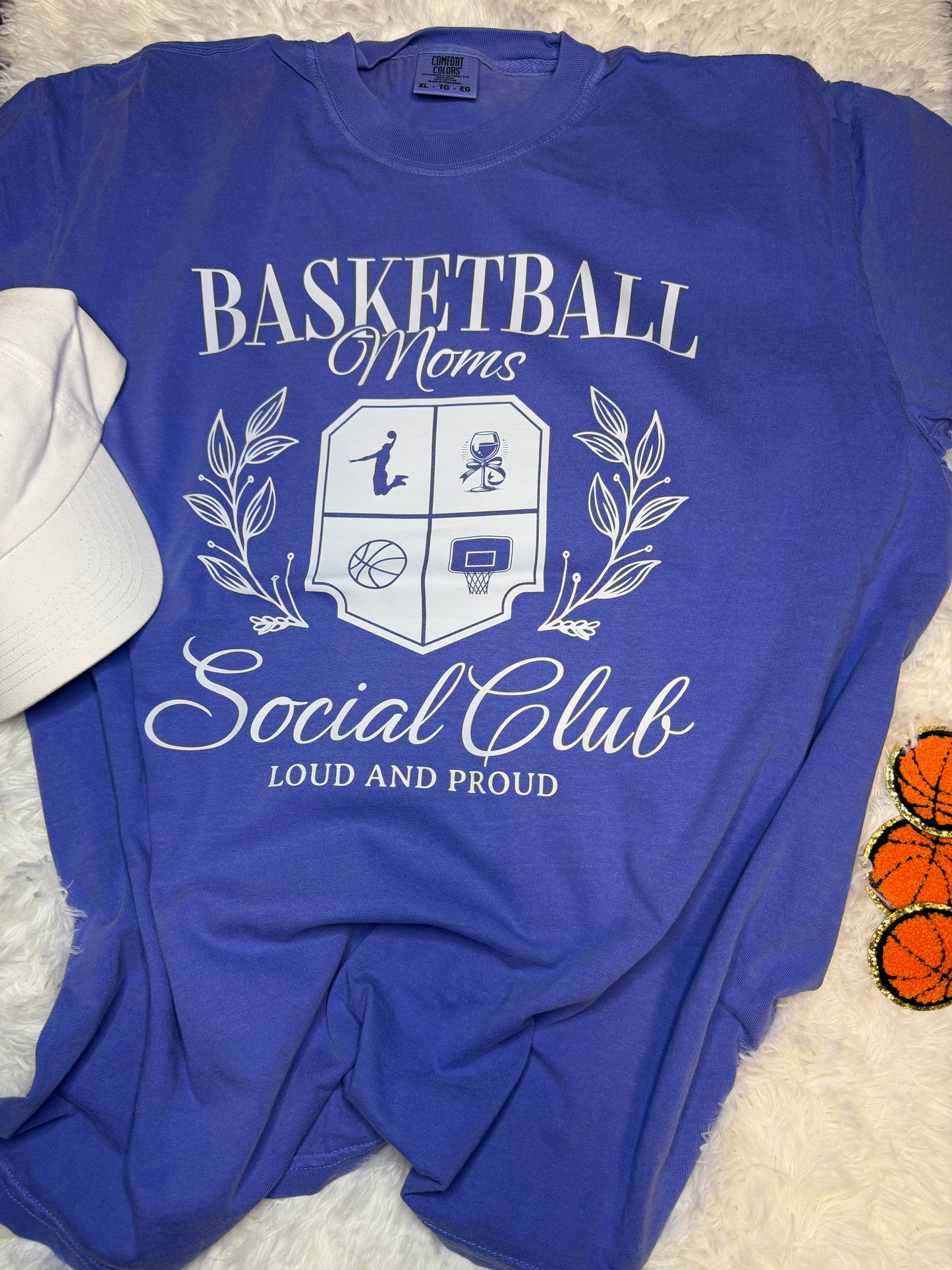 Basketball Moms Social Club Periwinkle Tshirt
