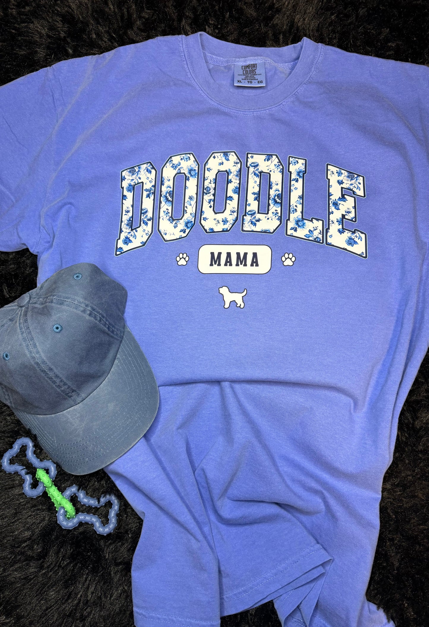 Doodle Mama Flo Blue T-shirt