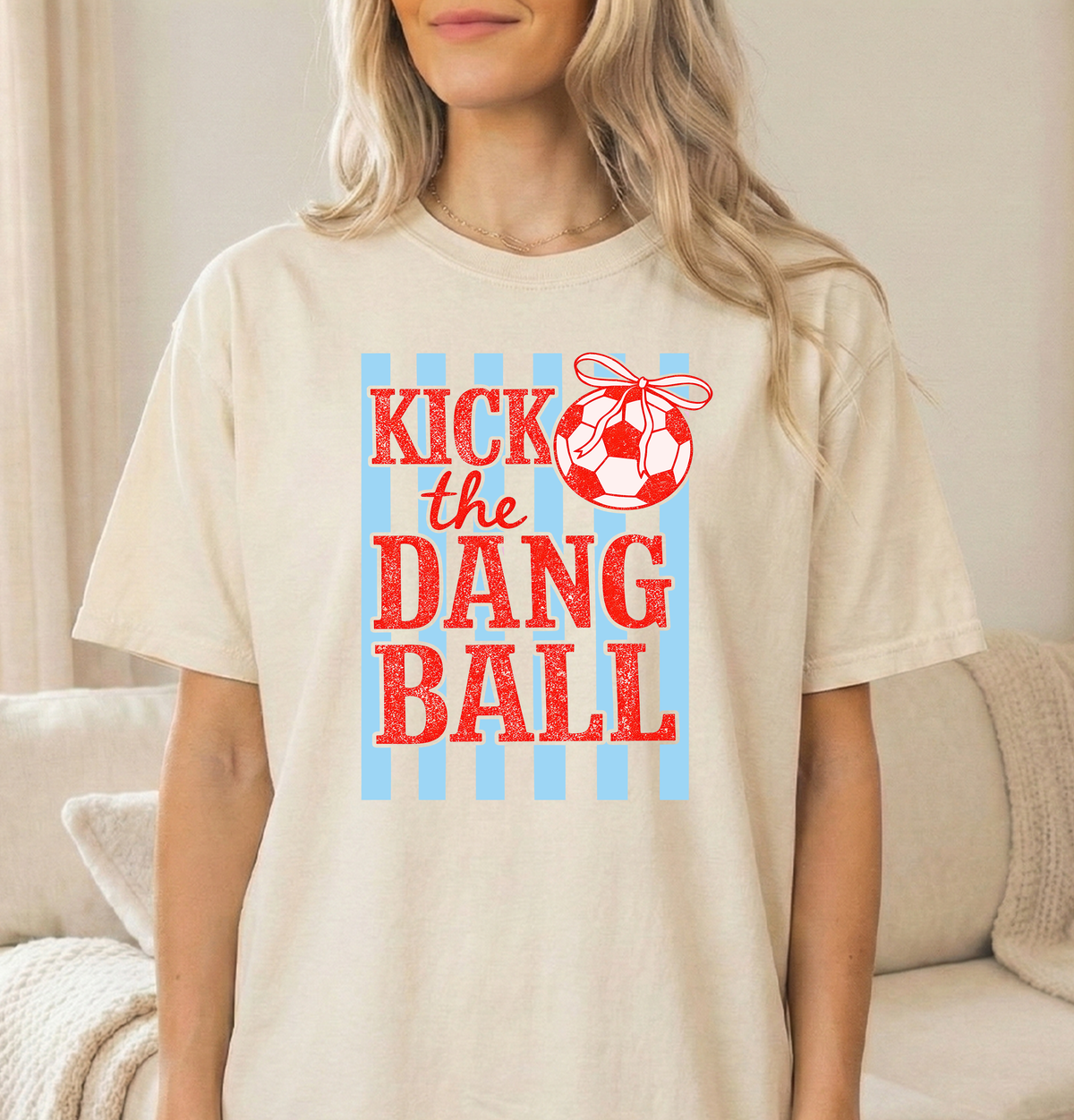 Kick Soccer Unisex Ivory Comfort Colors Tshirt