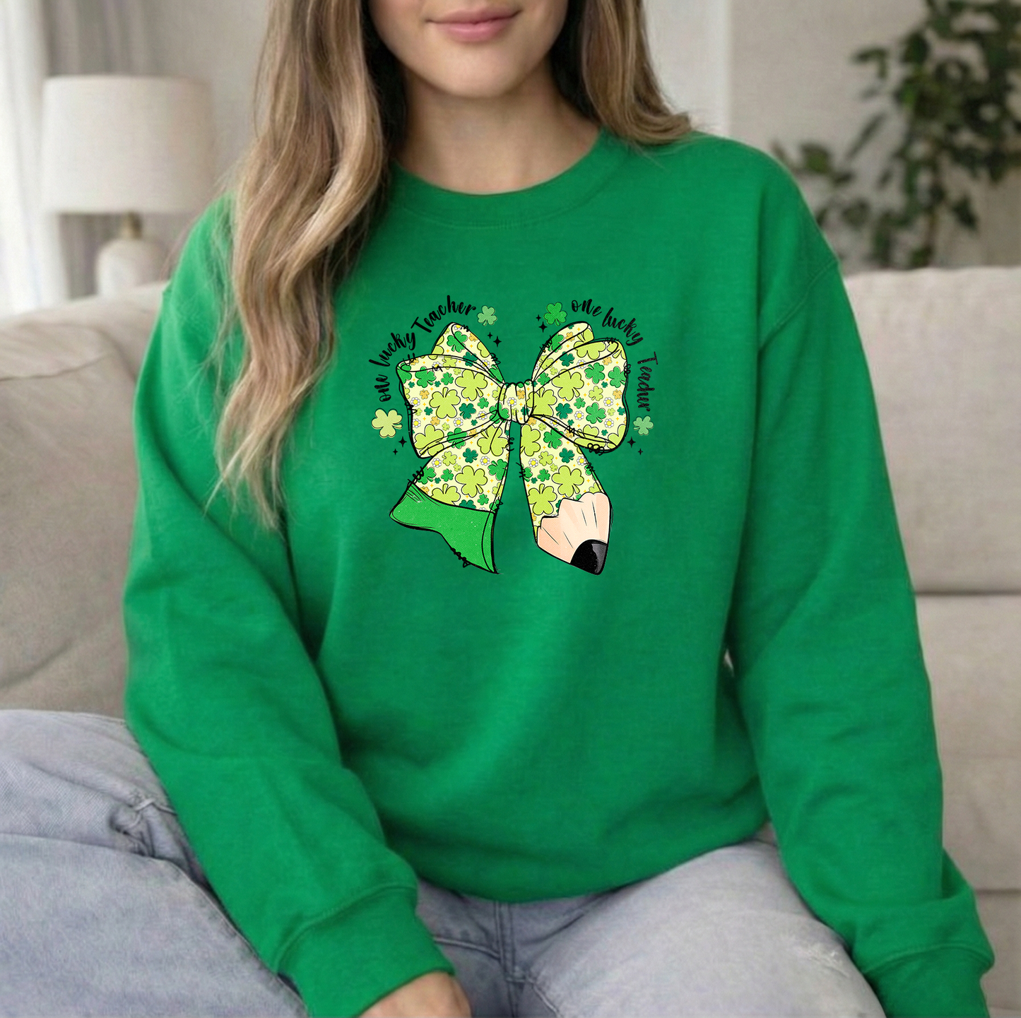 St Pats Bow Irish Green Sweater