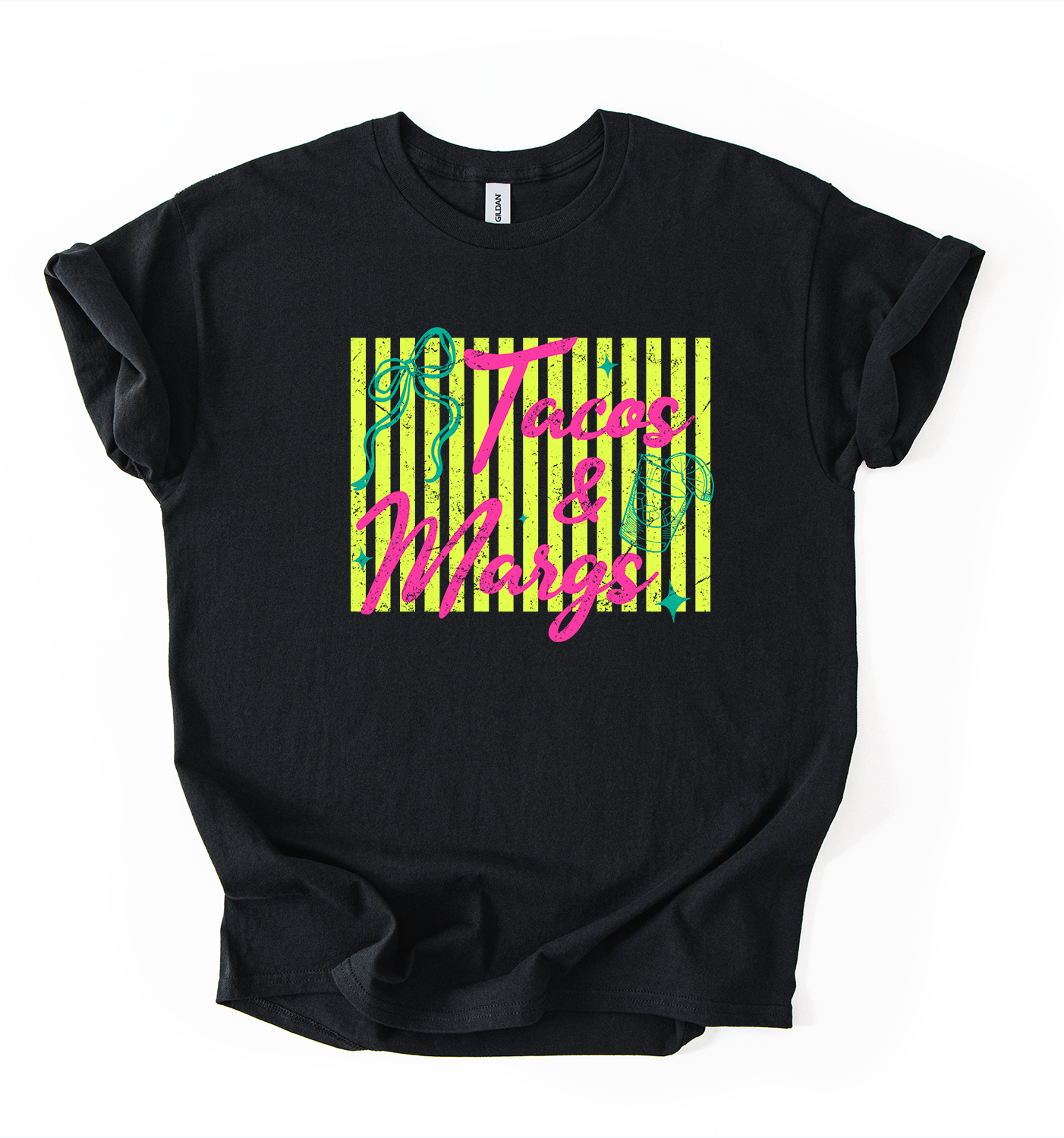 Tacos Margs Unisex Black Gildan Tshirt
