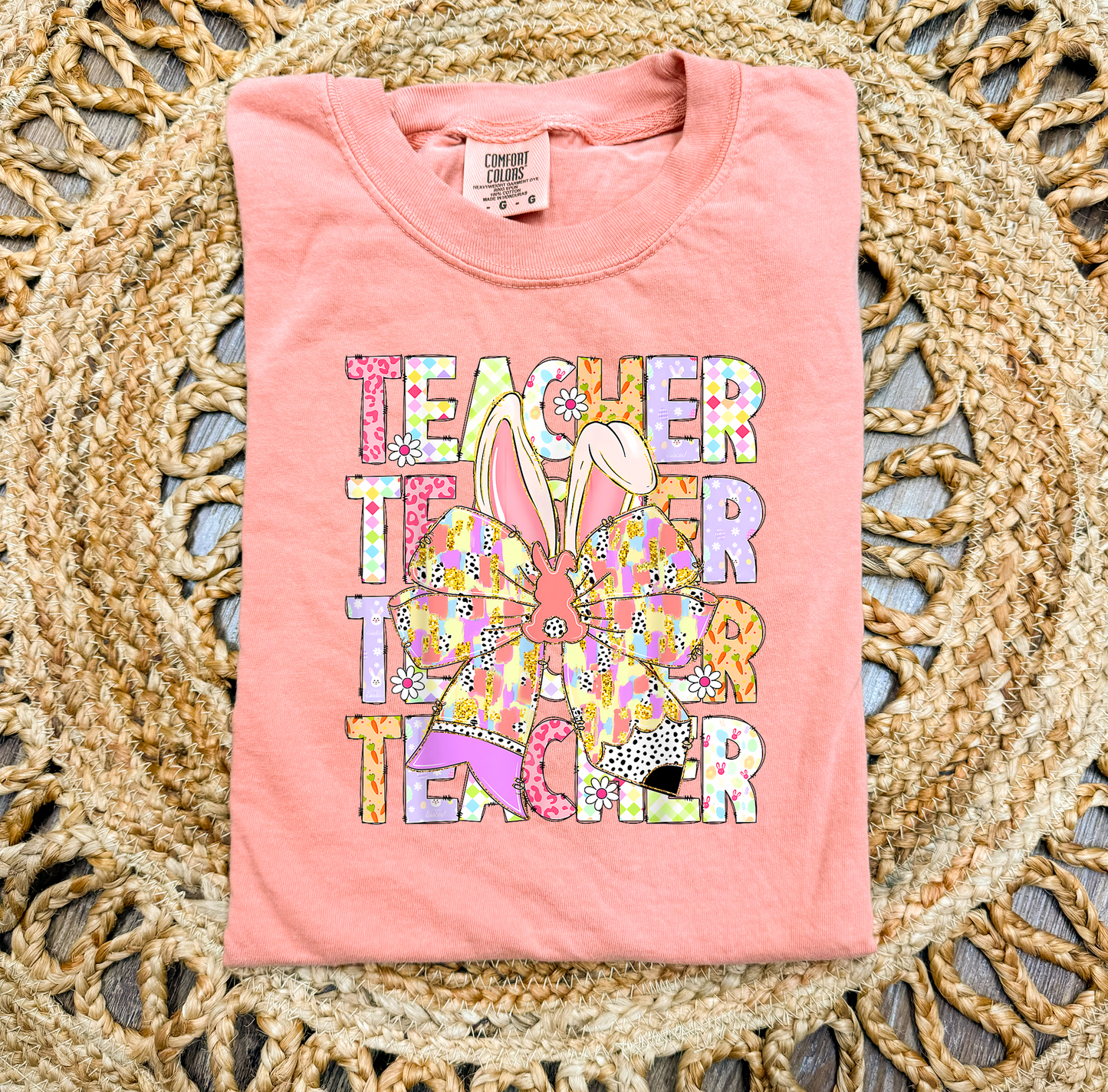 Teacher Teacher Easter Terracotta Tshirt