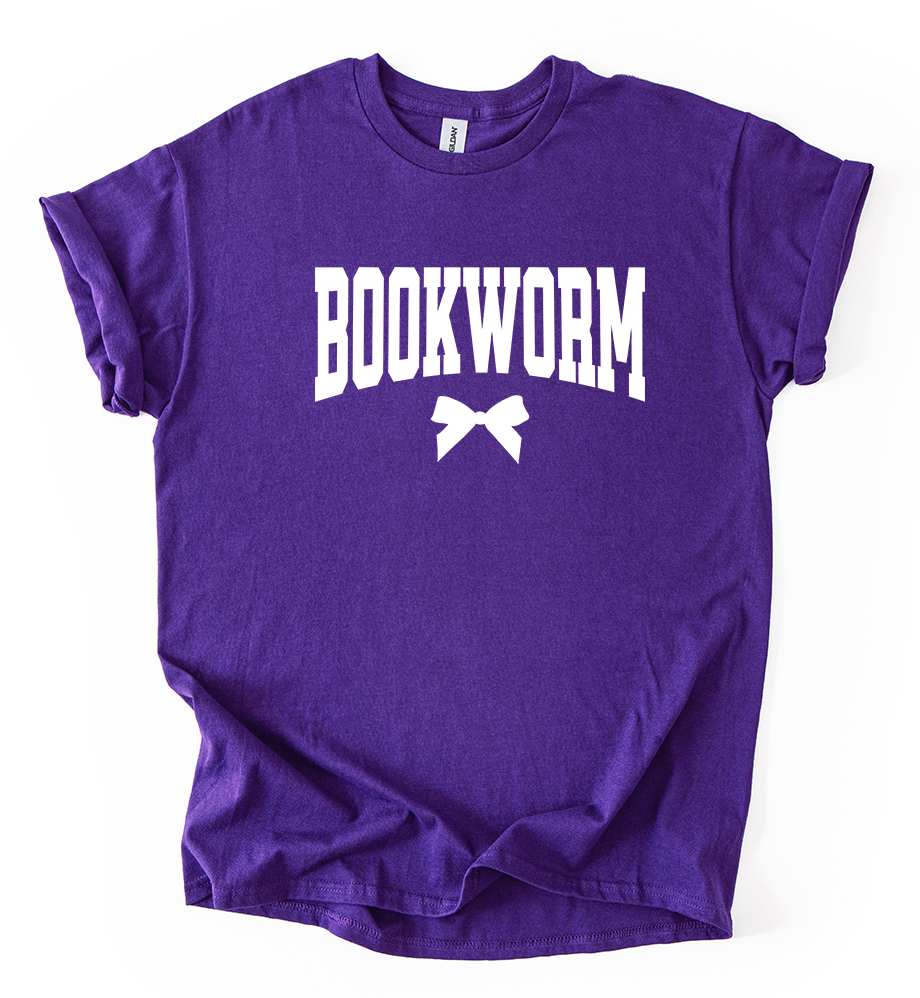 Bookworm Unisex Purple Gildan T shirt