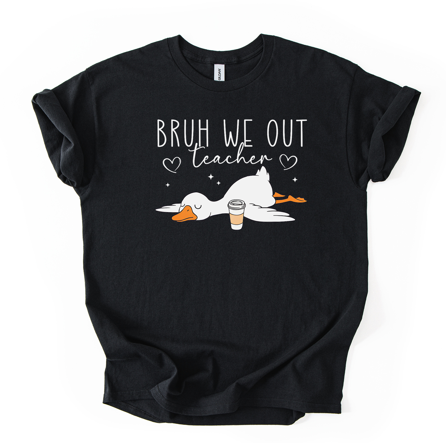 Teacher Goose Unisex Black Gildan Tshirt