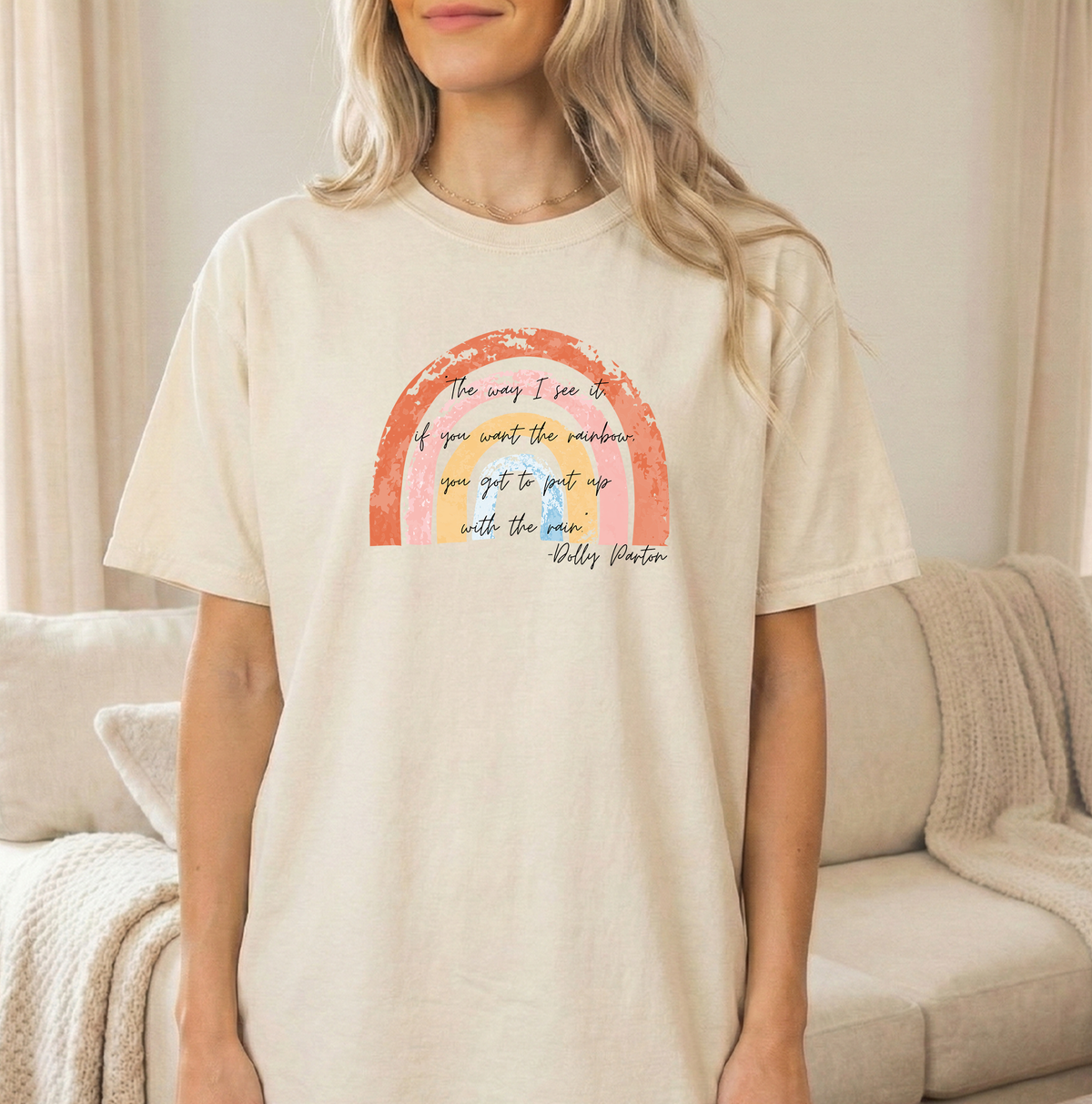 Rainbow Dolly Unisex Ivory Comfort Colors Tshirt