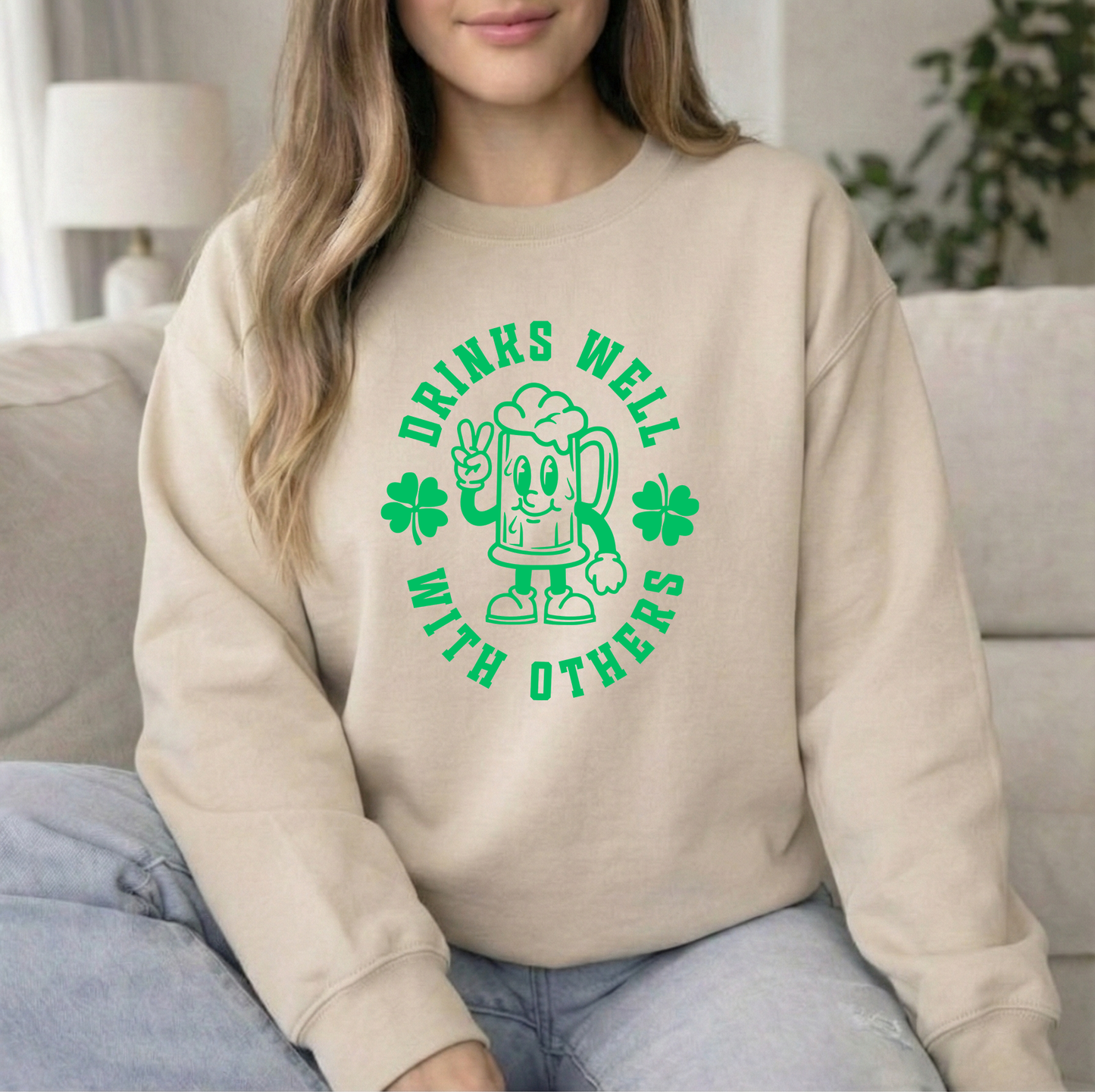 Drinks well with others sand crew sweatshirt