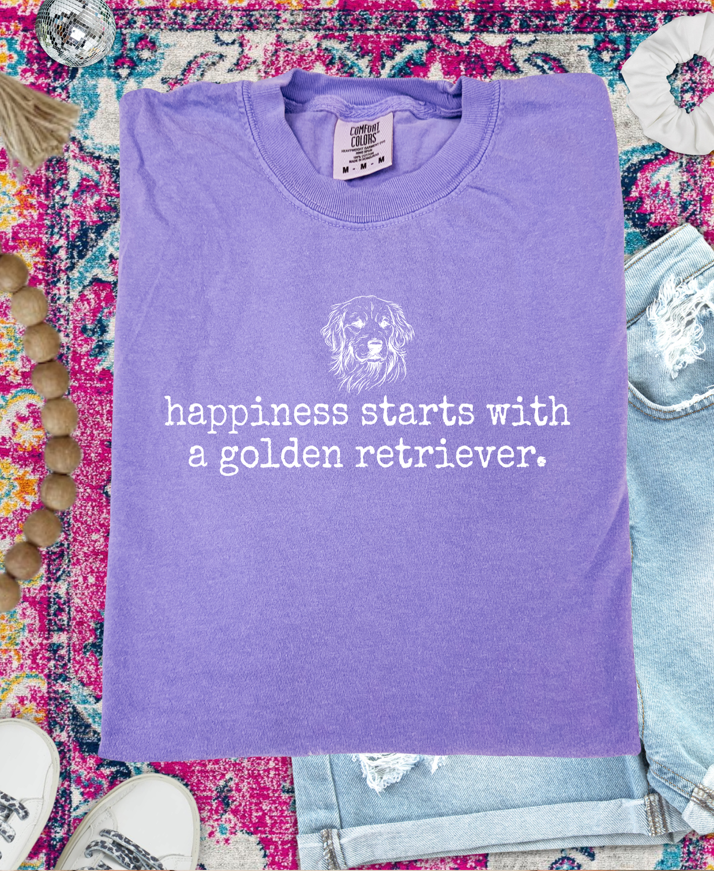 Happiness GR Unisex Violet Comfort Colors Tshirt