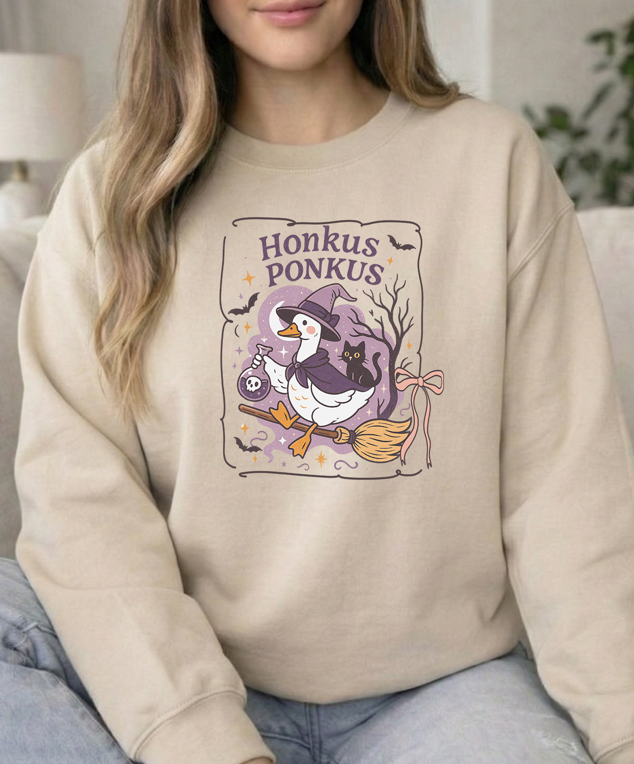 Honkus Ponkus Sand unisex Gildan Crewneck Sweatshirt