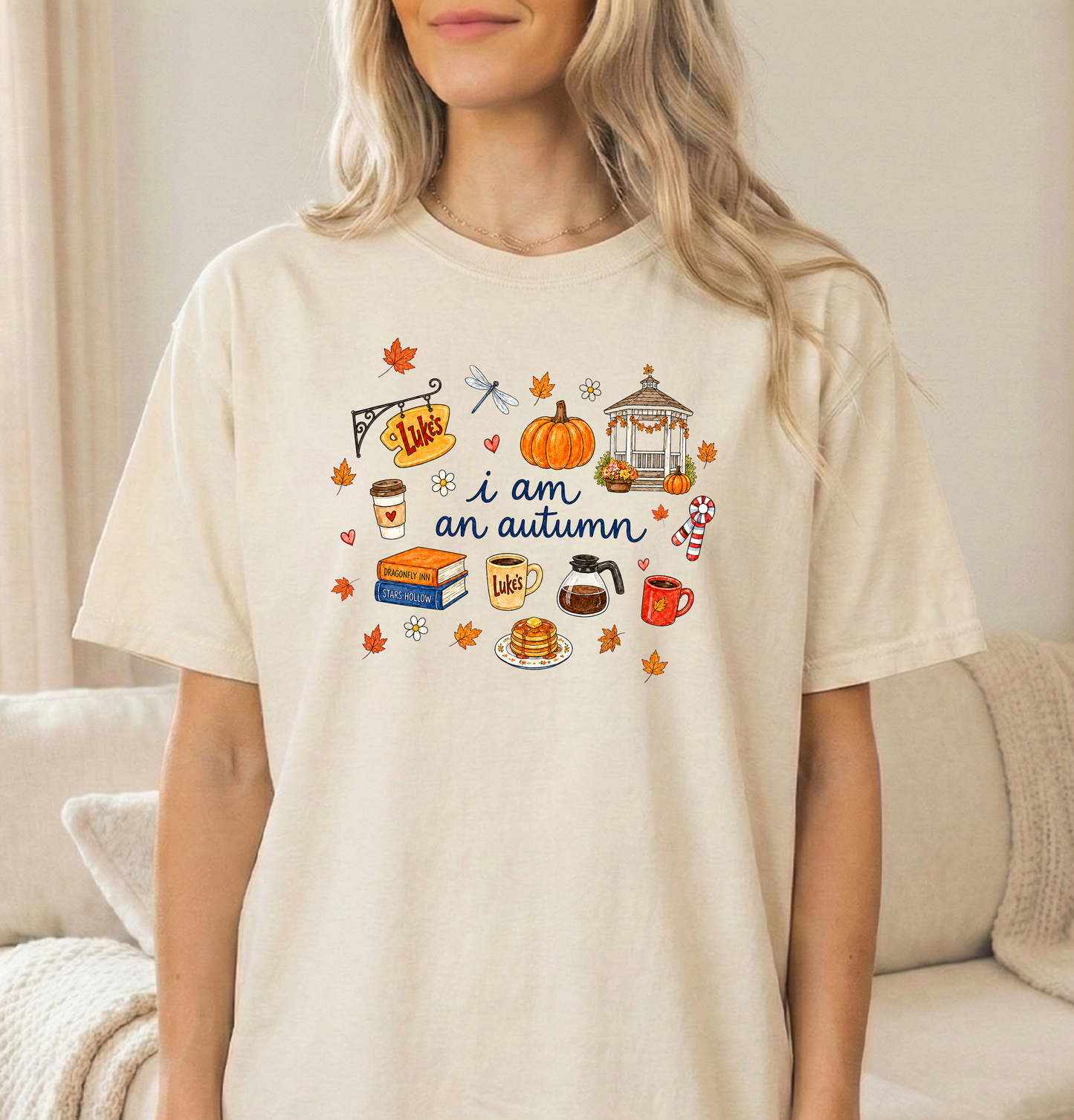 I am an autumn Unisex Comfort Colors ivory t shirt
