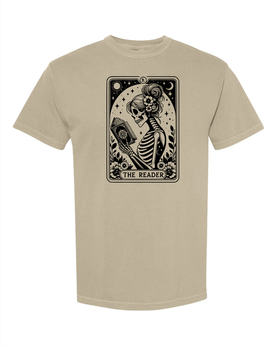Reading Tarot card Unisex Khaki Comfort Colors Tshirt