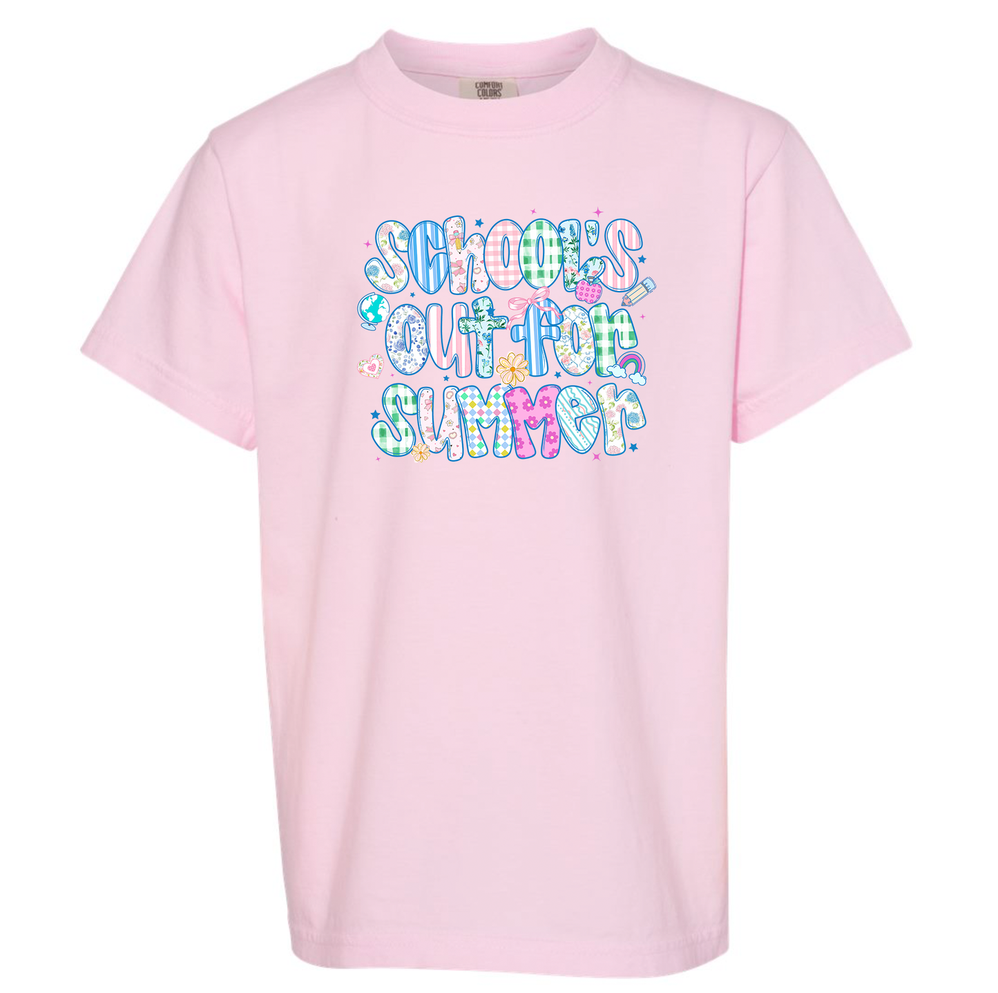 Schools out printed Youth Comfort colors Blossom T