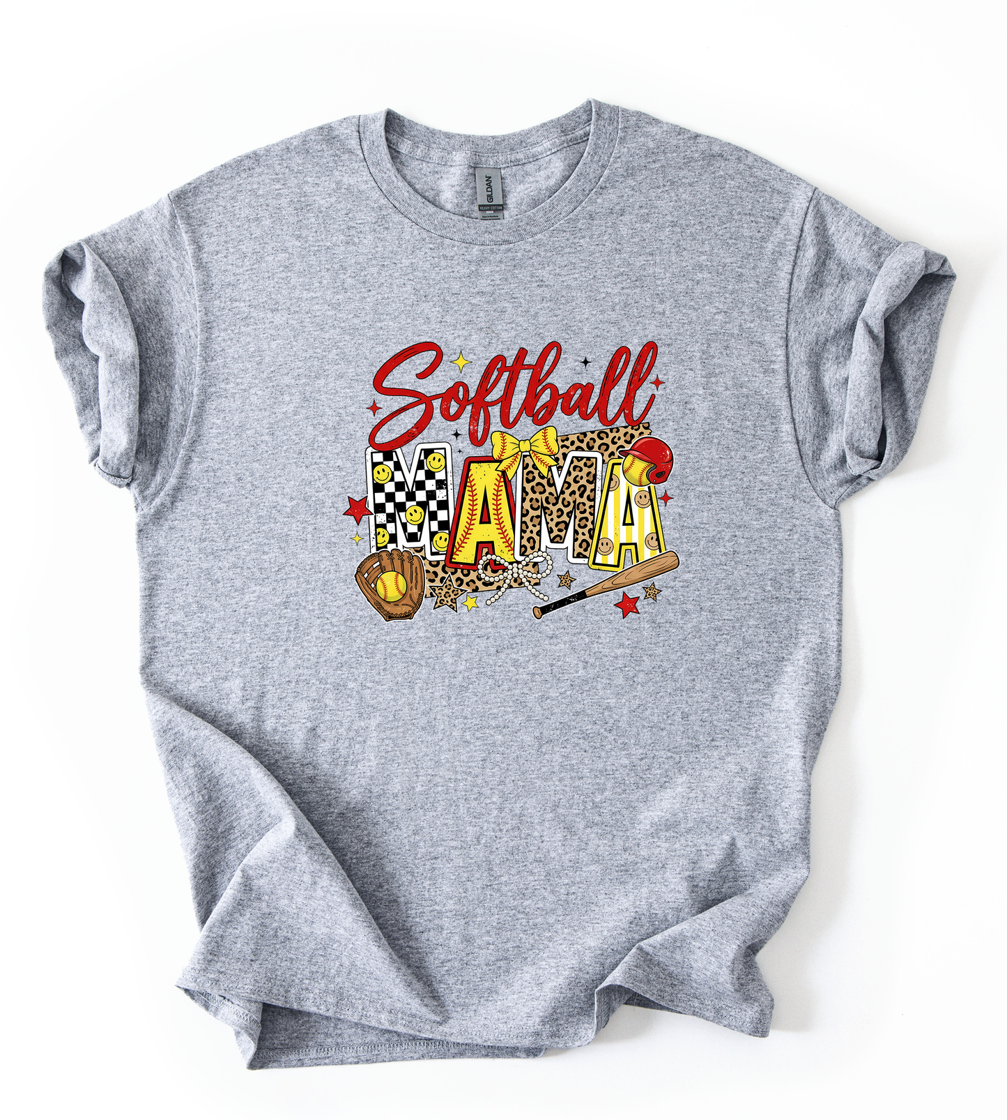 Softball Check Unisex Sports Grey Gildan Tshirt