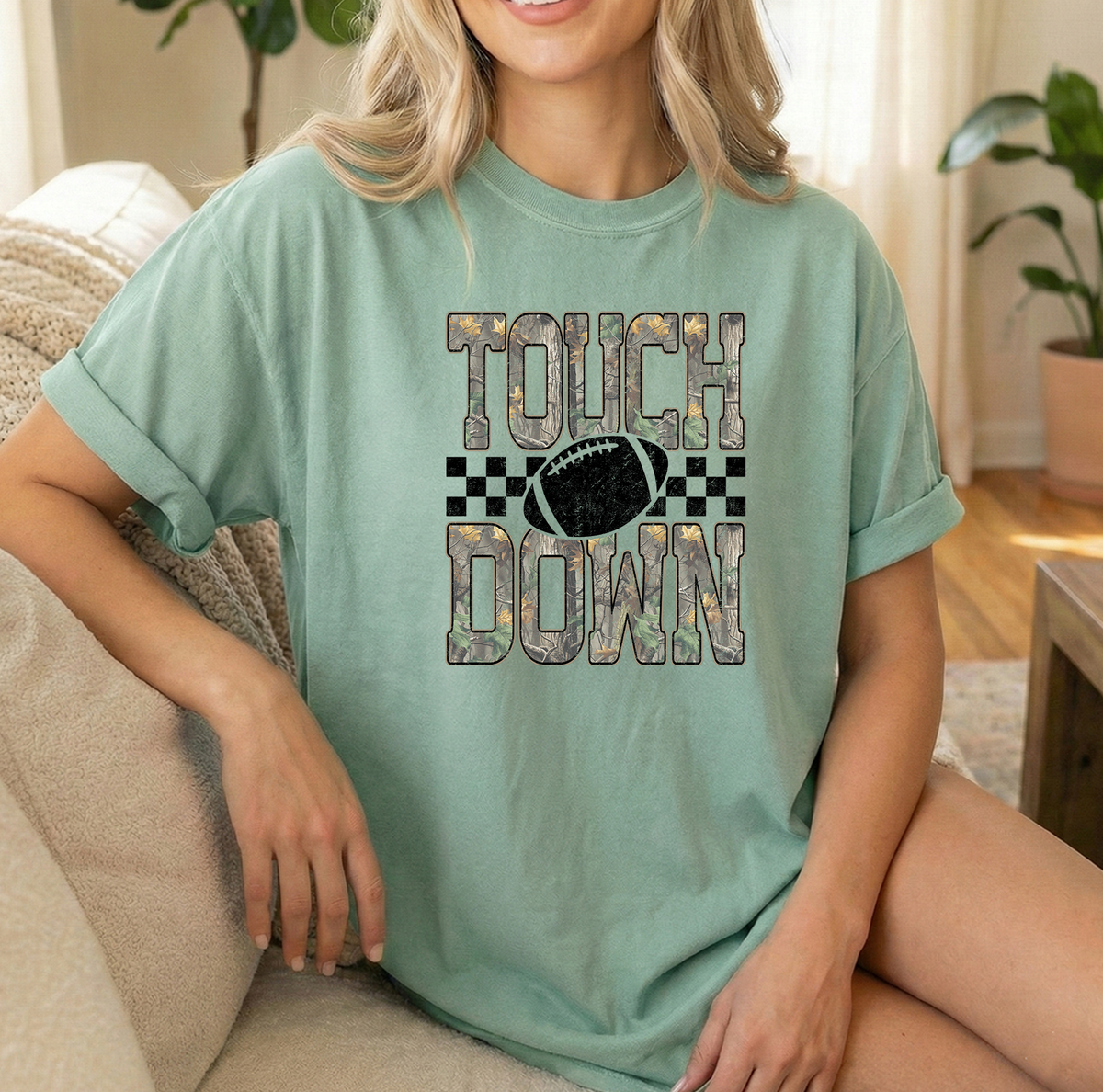 Touchdown Camo Bay Unisex Comfort Colors Tshirt