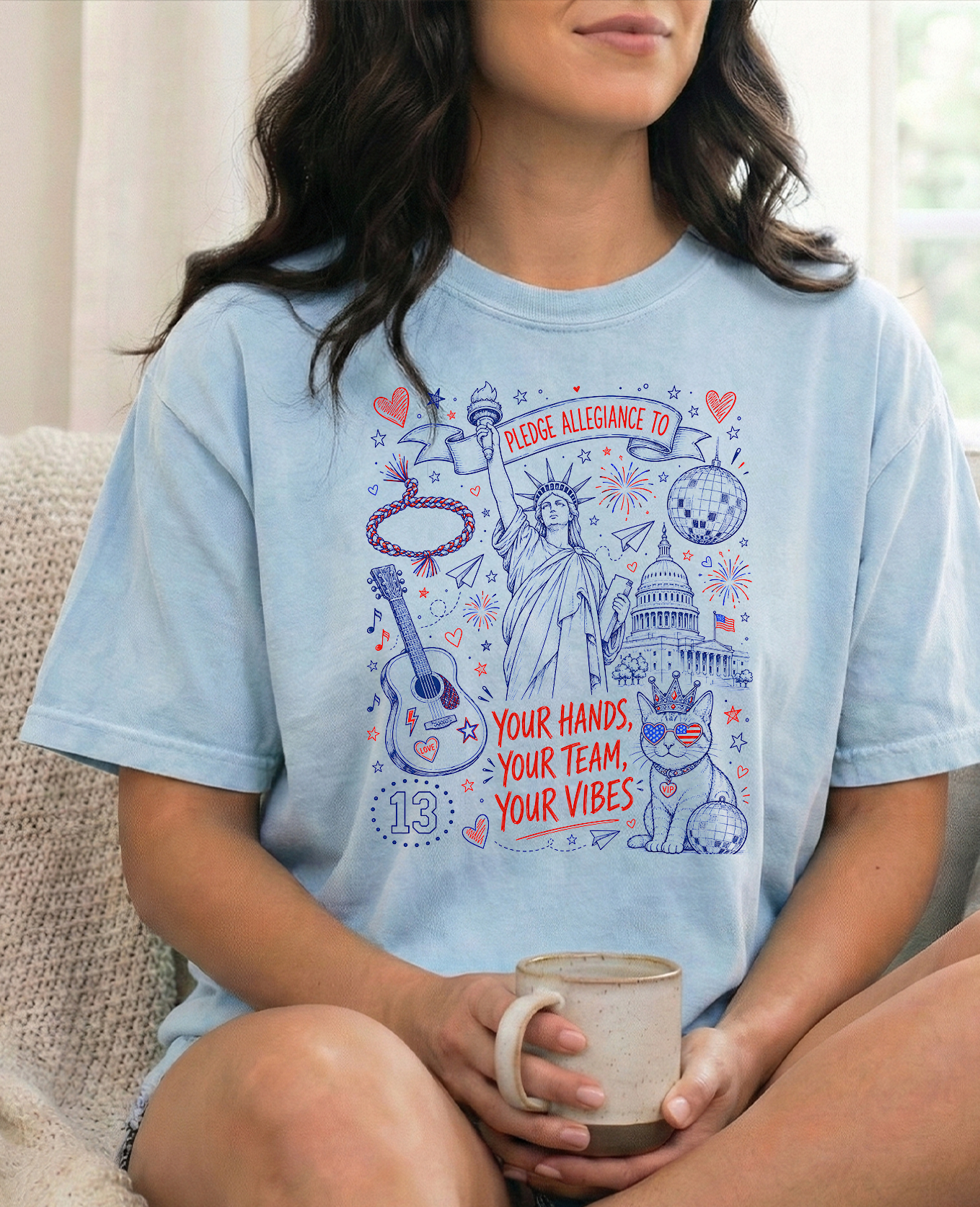 Ts American Unisex Comfort Colors Chambray Tshirt