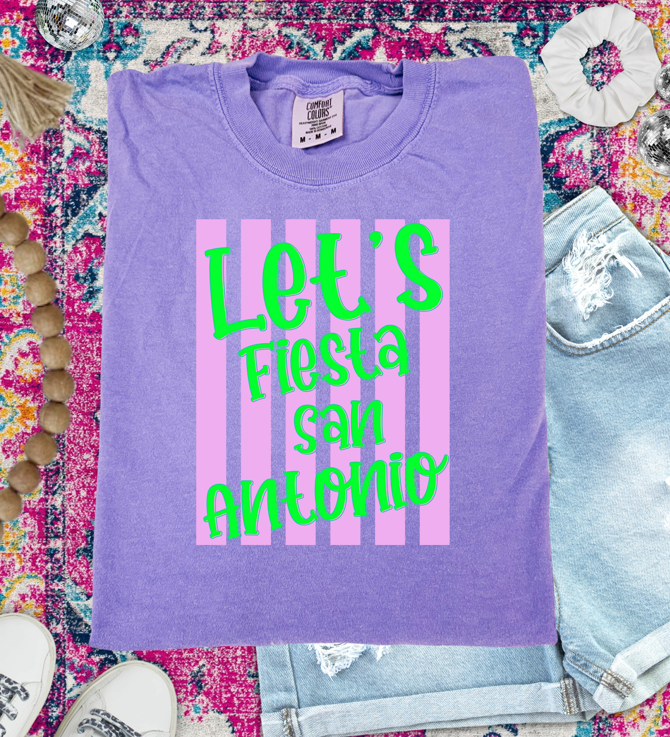 Lets Fiesta Violet Unisex Comfort Colors Tshirt
