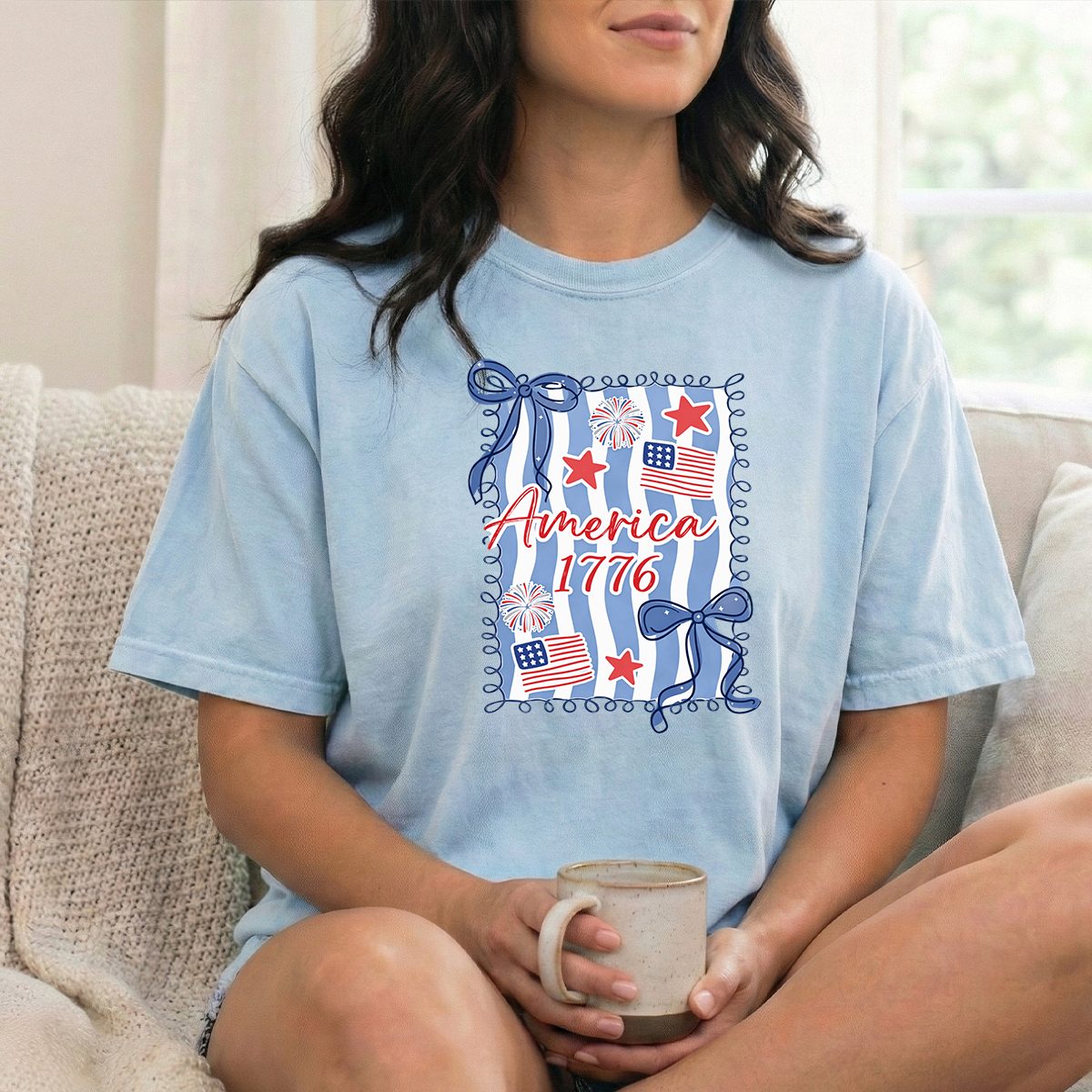 1776 Chambray Comfort colors unsex t shirt