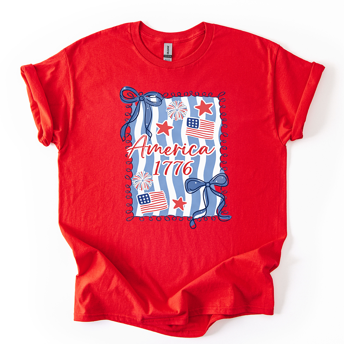 1776 Red Gildan unsex t shirt