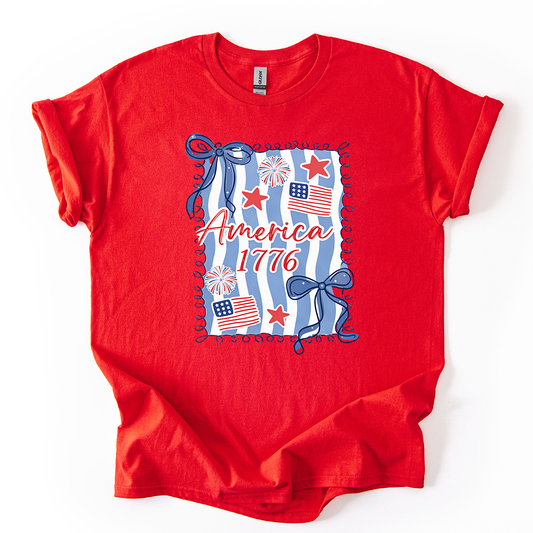 1776 Red Gildan unsex t shirt