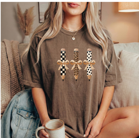 3 Pencils Unisex Comfort Colors Espresso Tshirt