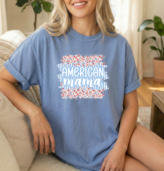 A Mama Blue Jean Comfort colors Unisex tshirt