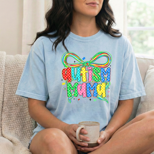 Autism Mama Unisex Chambray Comfort Colors Tshirt