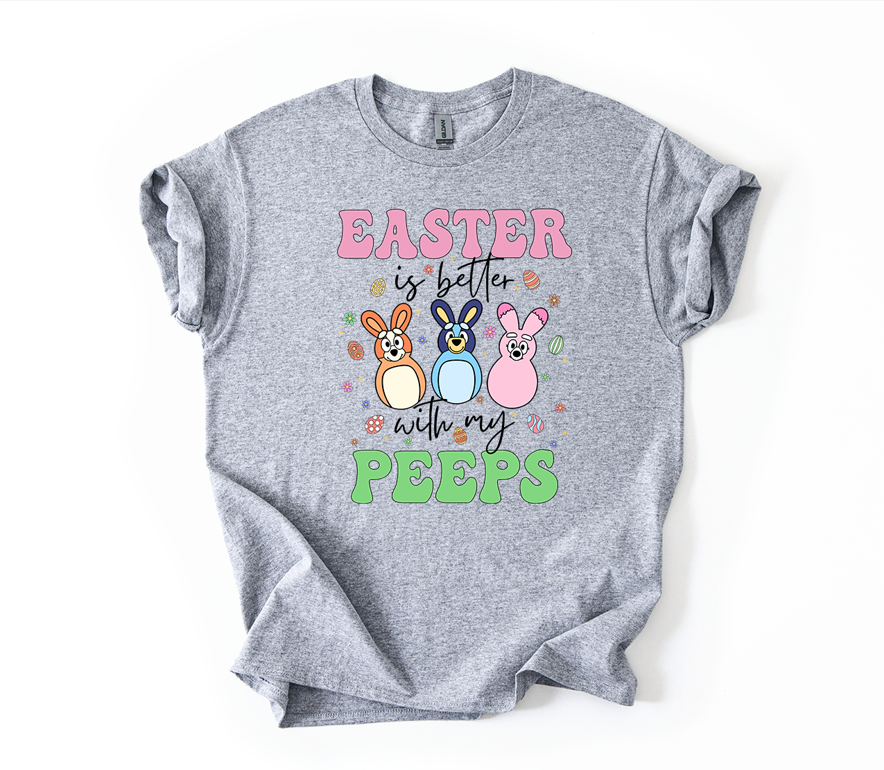 BB Peeps Sports Grey Gildan Unisex Adult Tshirt