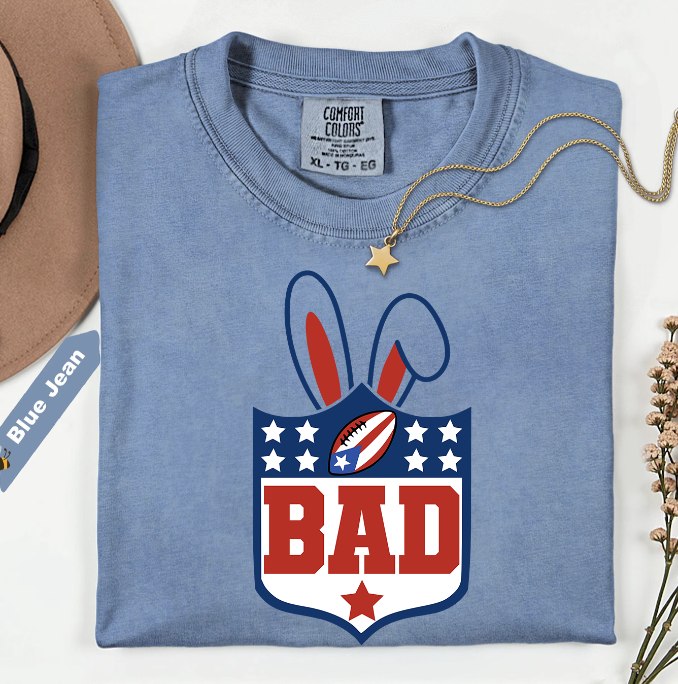 B Bunny Blue Jean Tshirt