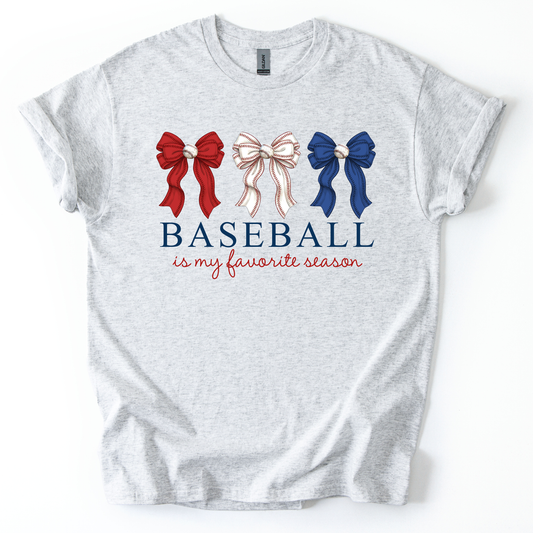 Baseball Fav Season Unisex Ash Gildan Tshirt