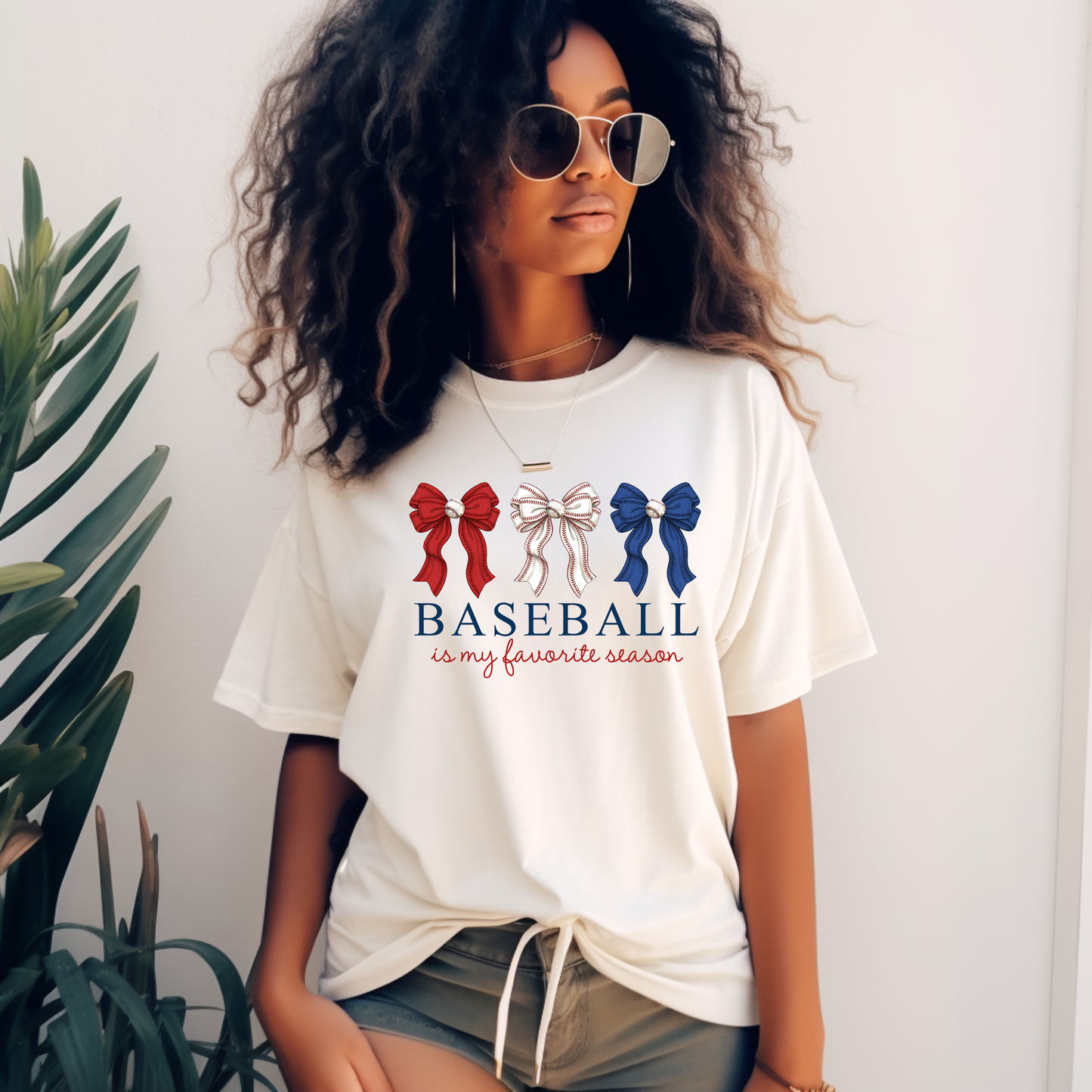 Baseball Fav Season Unisex Ivory Comfort Colors Tshirt