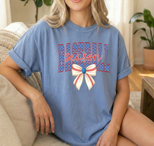 Baseball season unisex Blue Jean Comfort Colors Tshirt