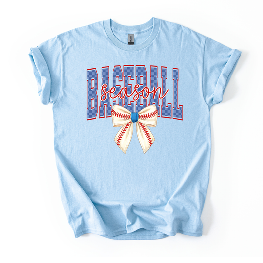 Baseball season unisex Light Blue Gildan Tshirt