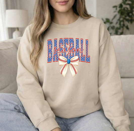 Baseball season unisex Sand Gildan Crewneck Sweatshirt