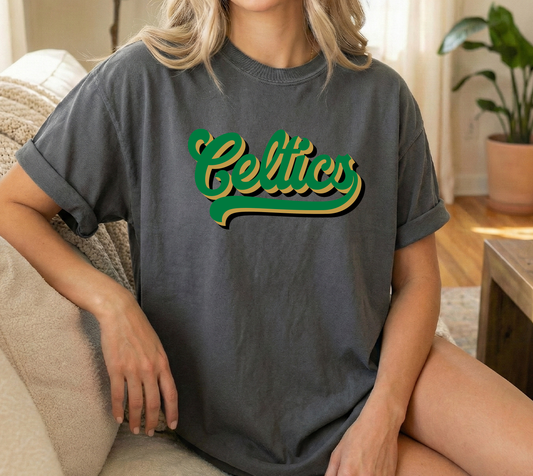 Celtics Script Pepper Unisex Comfort Colors Tshirt