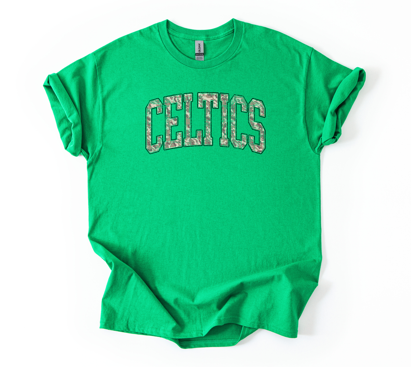 Celtics Camo Irish Green Gildan unisex t shirt
