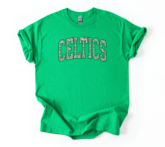 Celtics Camo Irish Green Gildan unisex t shirt
