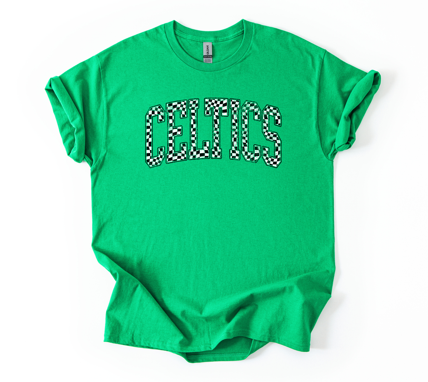 Celtics Checkered Irish Green Gildan unisex t shirt