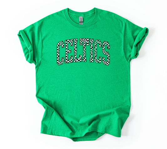 Celtics Checkered Irish Green Gildan unisex t shirt