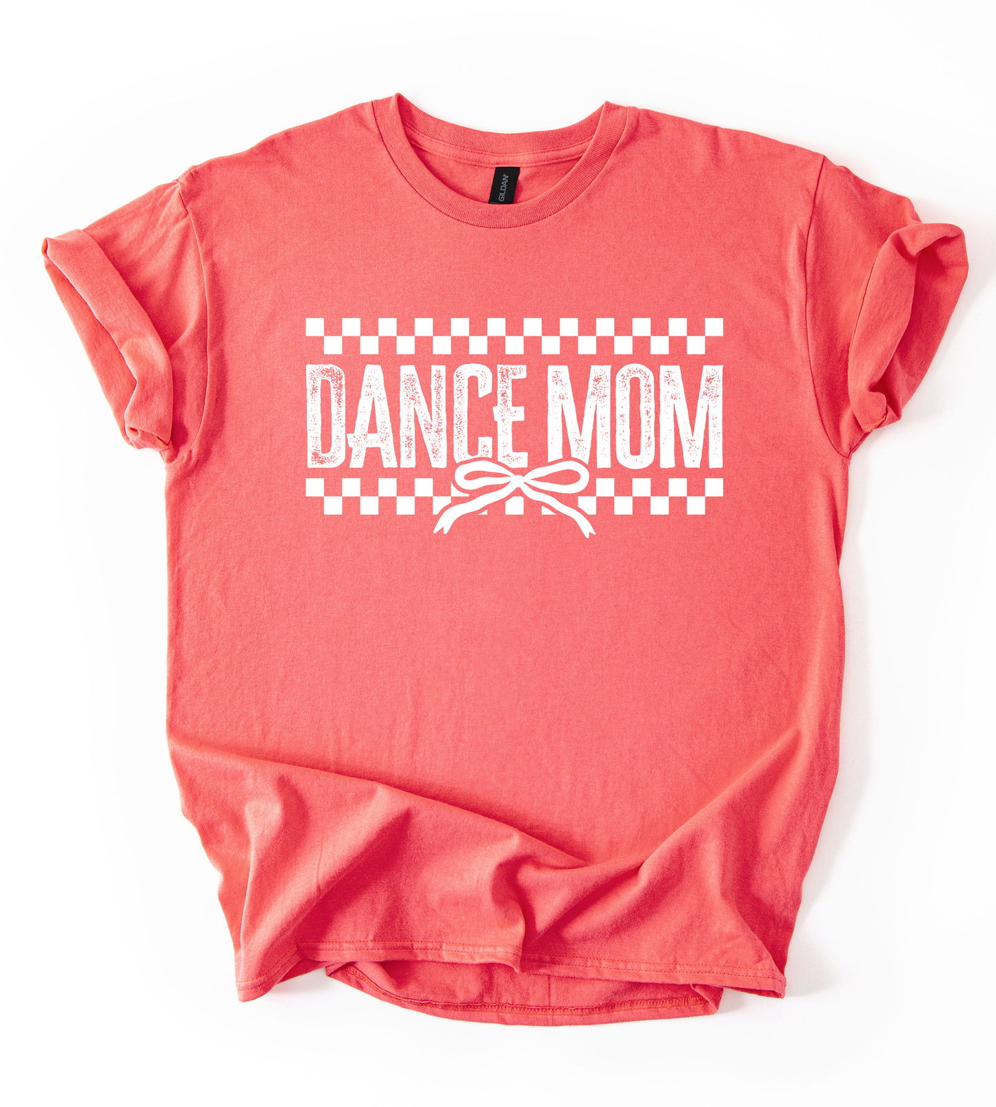 Check Dance mom Coral silk Gildan Unisex Tshirt